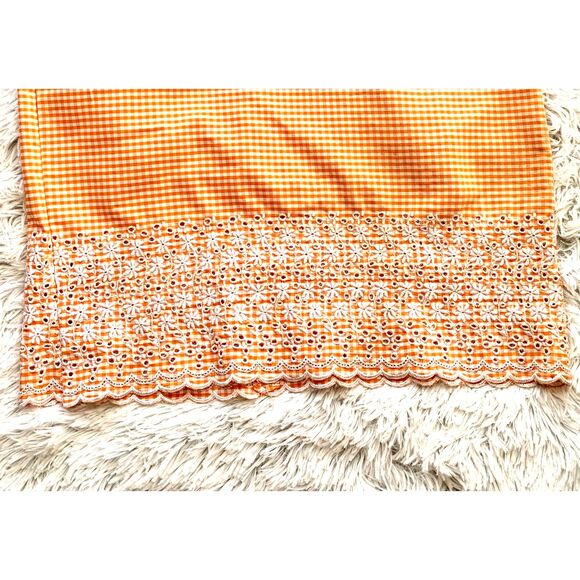California Concepts Orange and White Checkered Vintage Dress Size 11 - Picture 4 of 6
